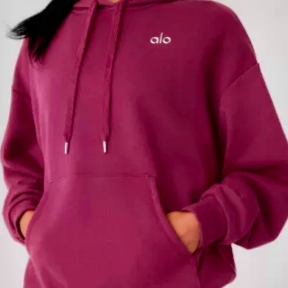 ALO Yoga Alocade Pink Berry Hoodie Authentic